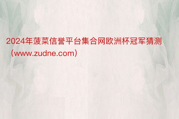 2024年菠菜信誉平台集合网欧洲杯冠军猜测（www.zudne.com）